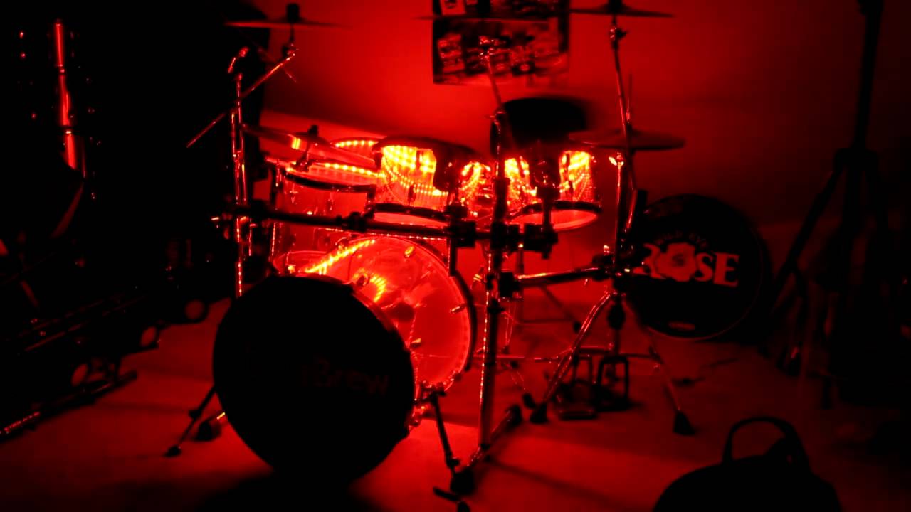 custom seamless acrylic led lighted drum kit youtube led drum lights
