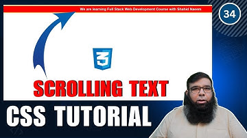 Create Stunning Scrolling Text Animations with HTML & CSS (Tutorial by Shahid Naeem) || Class 34.