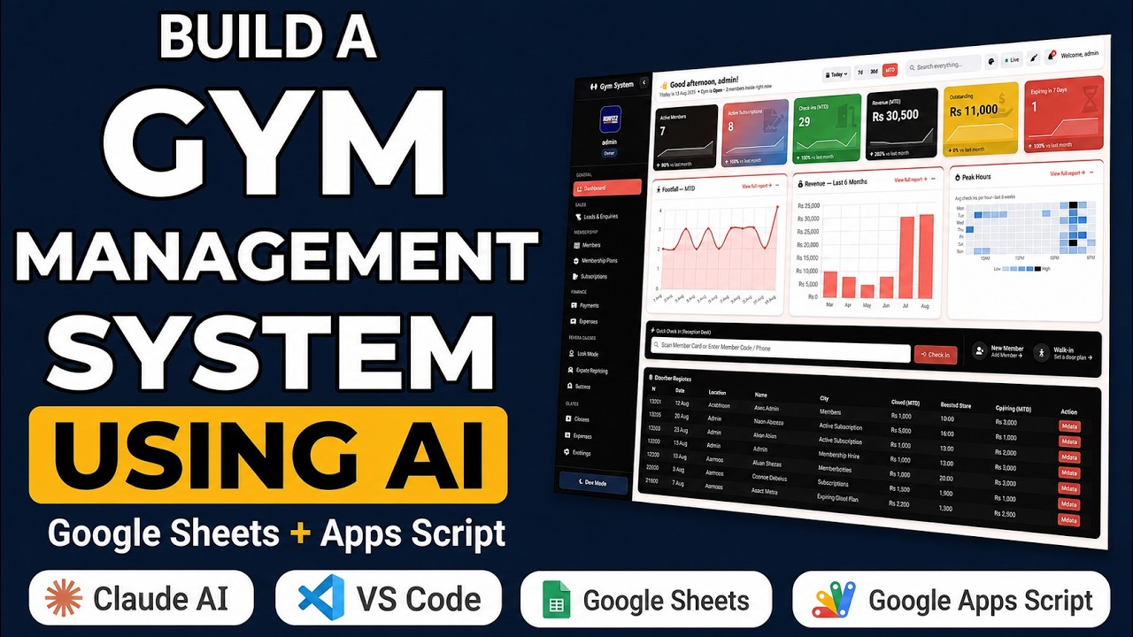 Build a Gym Management System with Claude Code & Google Sheets