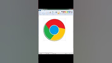 How to Draw Google Chrome Logo in MS Paint | #shorts #mspaint @tausifeduworld