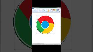 How to Draw Google Chrome Logo in MS Paint | #shorts #mspaint @tausifeduworld