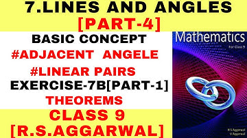 R.S.AGGARWAL SOLUTION, CLASS 9, LINES AND ANGLES EXERCISE-7(B)[PART-1] | NCERT Solutions 2025