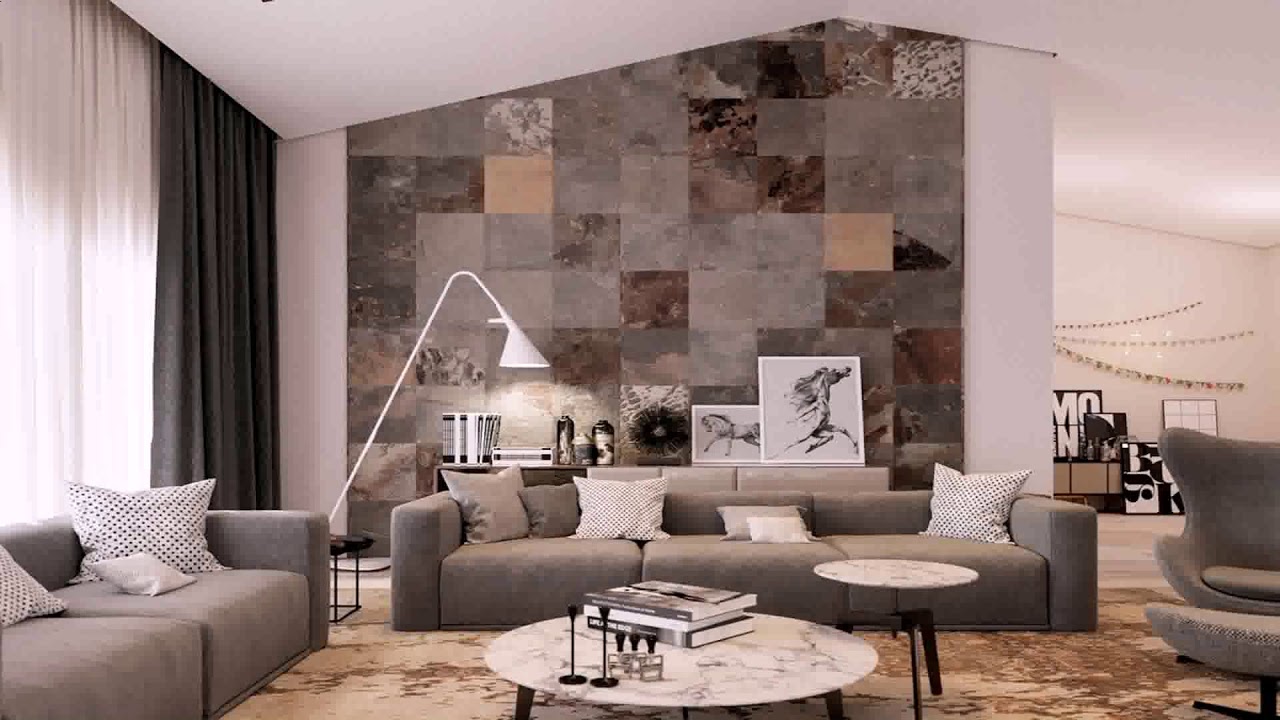 Living Room Wall Tiles Design - YouTube