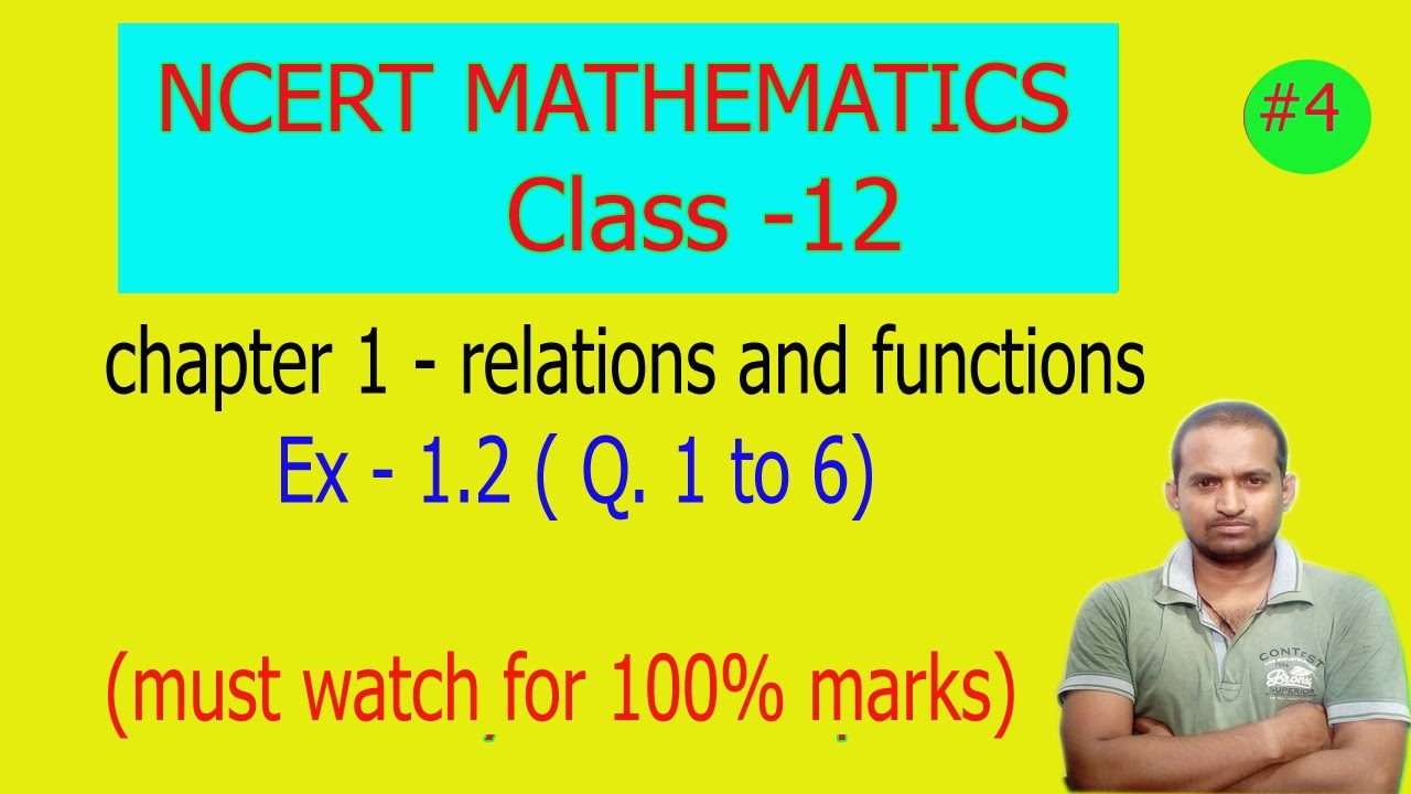 NCERT Mathematics Class 12 Ex 1 2 Solution YouTube Ncert mathematics class 12 ex 1 2 solution youtube