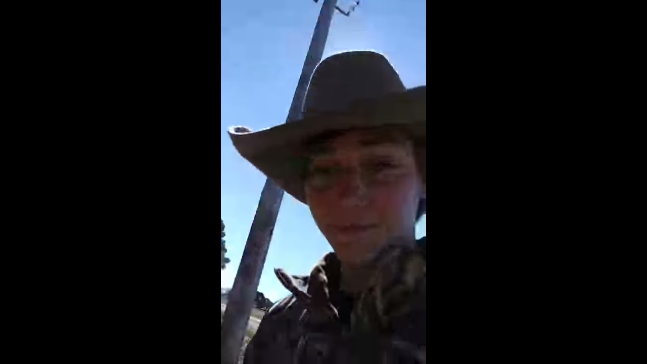 Crazy Hillbilly Attacks Cowboy In Woods 