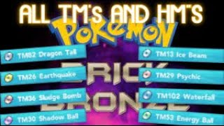 All Tms And Hms In Pokémon Brick Bronze