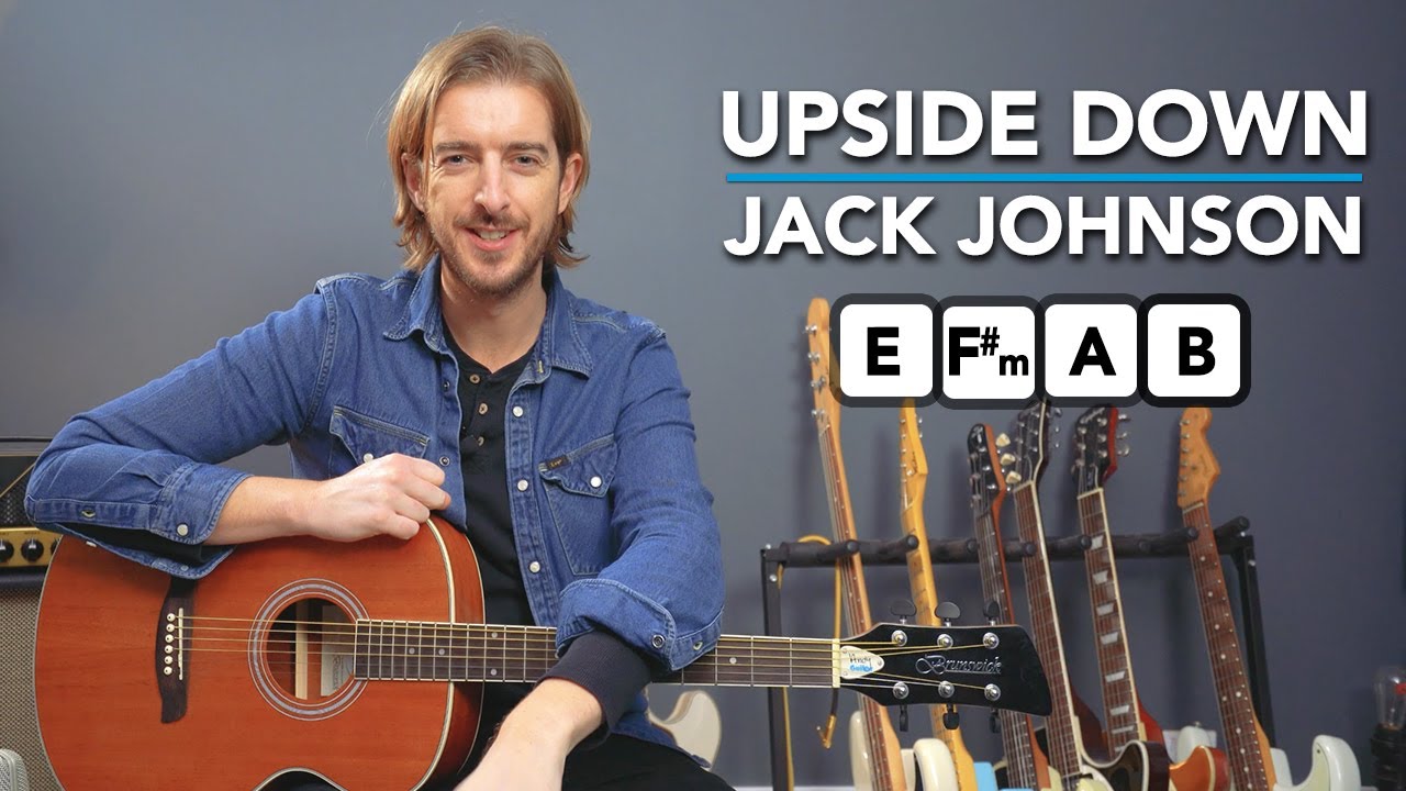 Jack Johnson Guitar. Upside-down гитара.