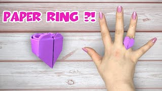 HOW TO MAKE AN EASY HEART RING ORIGAMI?/PAPER CRAFT