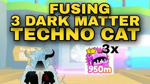 What happens when you fuse 3 DARK MATTER TECHNO CAT | Pet Simulator X