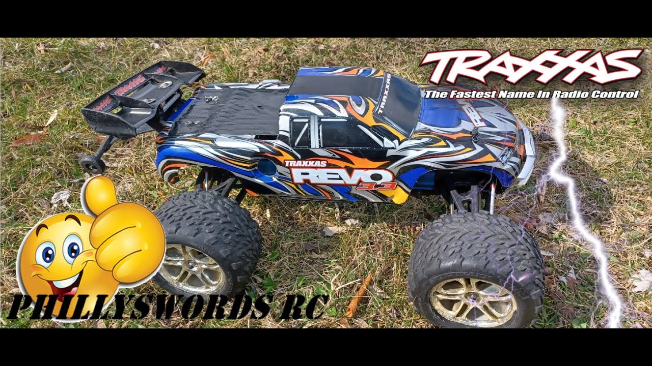 Traxxas Revo 3 3 Electric Conversion 3S Bash Day - YouTube