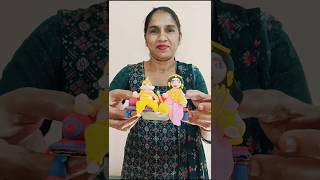 Lakshmi Ganesh idol with clay ❤️👍 #diy #lakshmi #ganesh