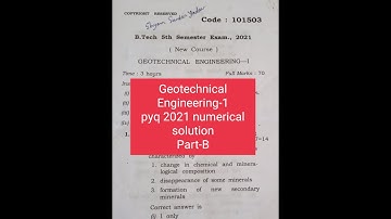 AKU//BEU||5th sem|| Geotechnical Engineering-1||Part-B|| PYQ 2021 Solution||civil engineering