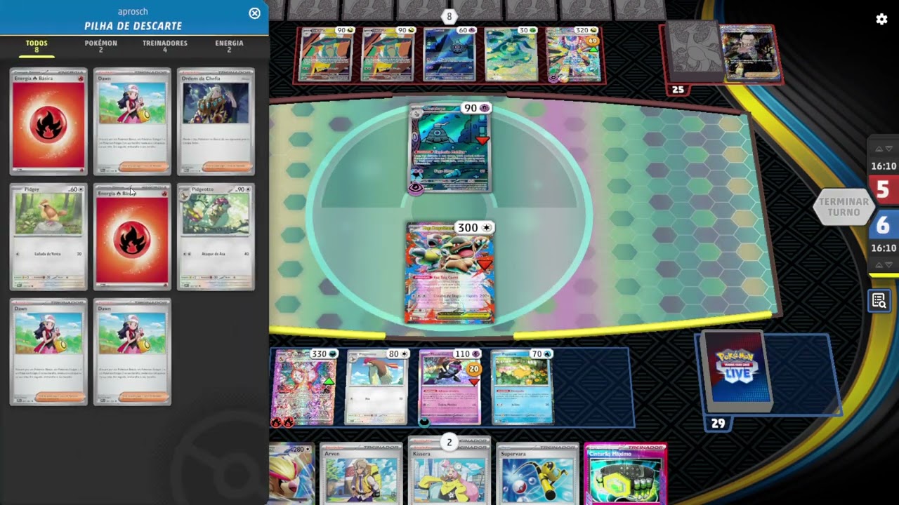 Draga-dusk com 1841 de ranking no PTCG Live