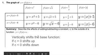 Investigating Transformations Part 1