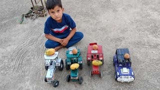 मिनी ट्रैक्टर ओवरलोडिंग |mini tractor overloading |tractor Jeep overload |gadi wala cartoon video