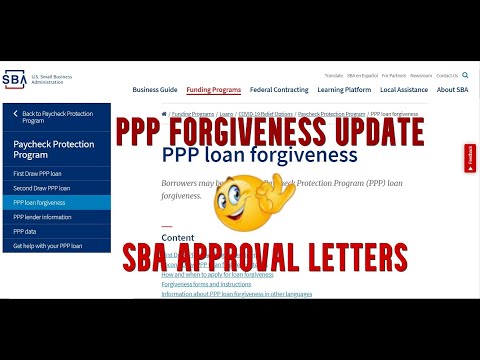 ?SBA Paycheck Protection Program PPP Forgiveness Application Approved Email Lender Approvals Letters