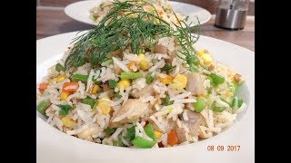 CƠM CHIÊN CHAY với Rau, Củ quả và NẤM Nguyên liệu - Cà rốt - Nấm - ...