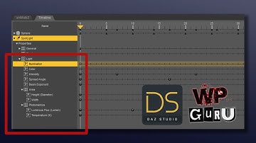 Showing keyframes for Parameters, Properties and Morph Dials in DAZ Studio