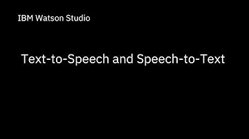 Watson Studio and services: Text to Speech