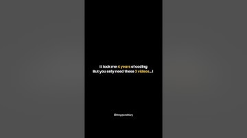 "4 Years of Coding in Just 3 Videos! Don