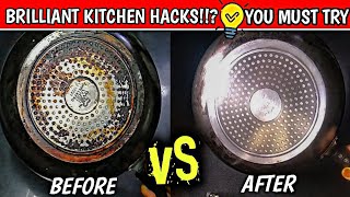 HOW TO CLEAN NON STICK PAN | HOW TO CLEAN PAN BURNT | KITCHEN HACKS