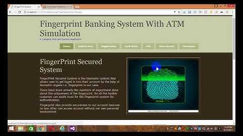 [Intro to Web Aap]Fingerprint Banking System with ATM Simulation[Part 3]