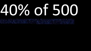 40% of 500 , percentage of a number . 40 percent of 500 . procedure