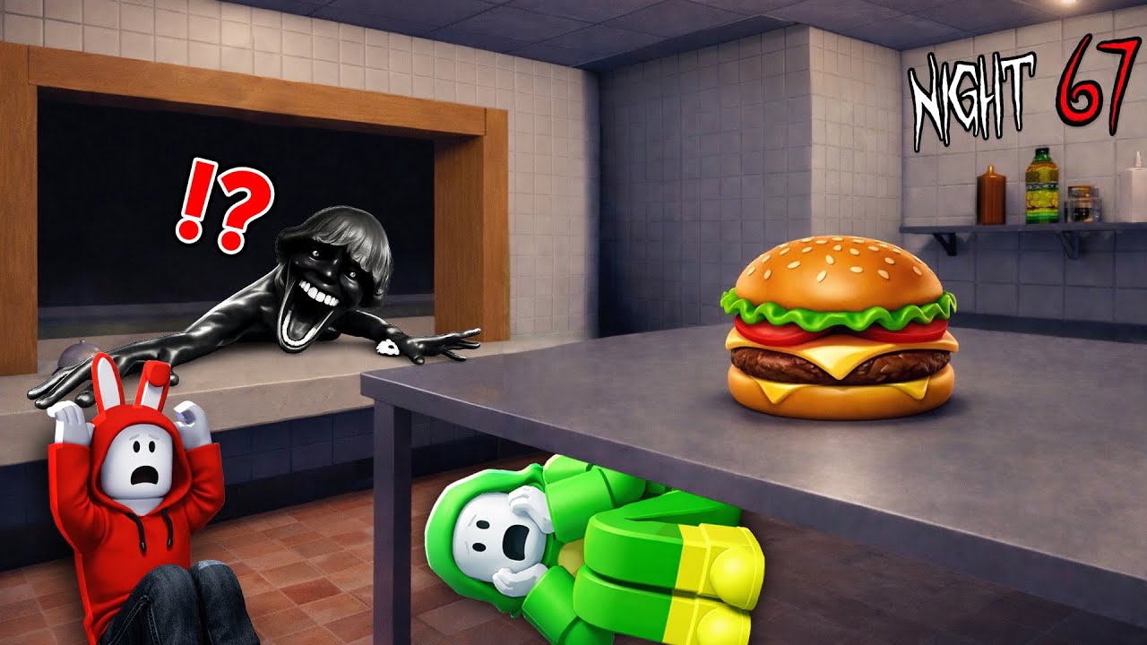JJ and Mikey SURVIVE 67 NIGHT in Scary BURGER KIOSK ?! - Maizen Roblox