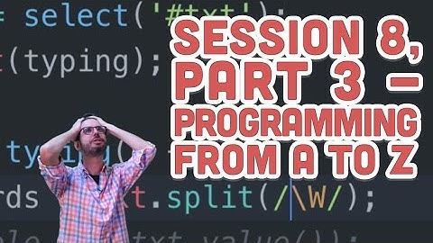 Coding Train Live Stream #68: Session 8 - Programming from A to Z  - Part 3
