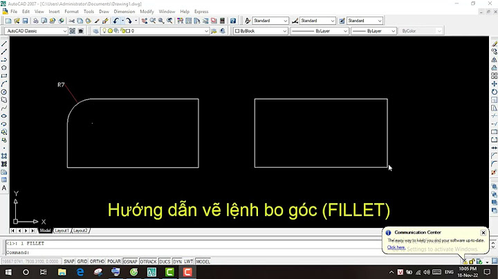 Hướng dẫn bo góc cong trong autocad