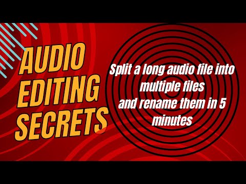 How to split a long audio recording using audacity