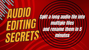 How to split a long audio recording using audacity