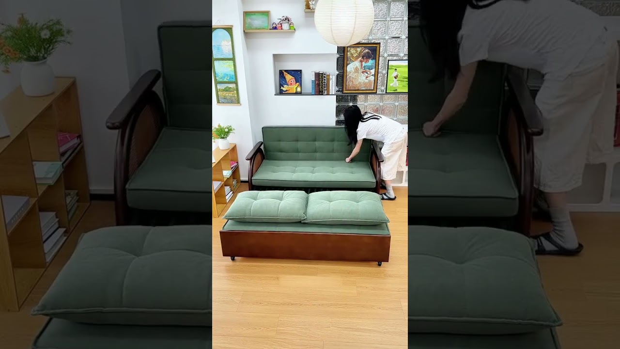狭い部屋に最適 1.2 平米で寝室になる折りたたみソファ #ソファベッド