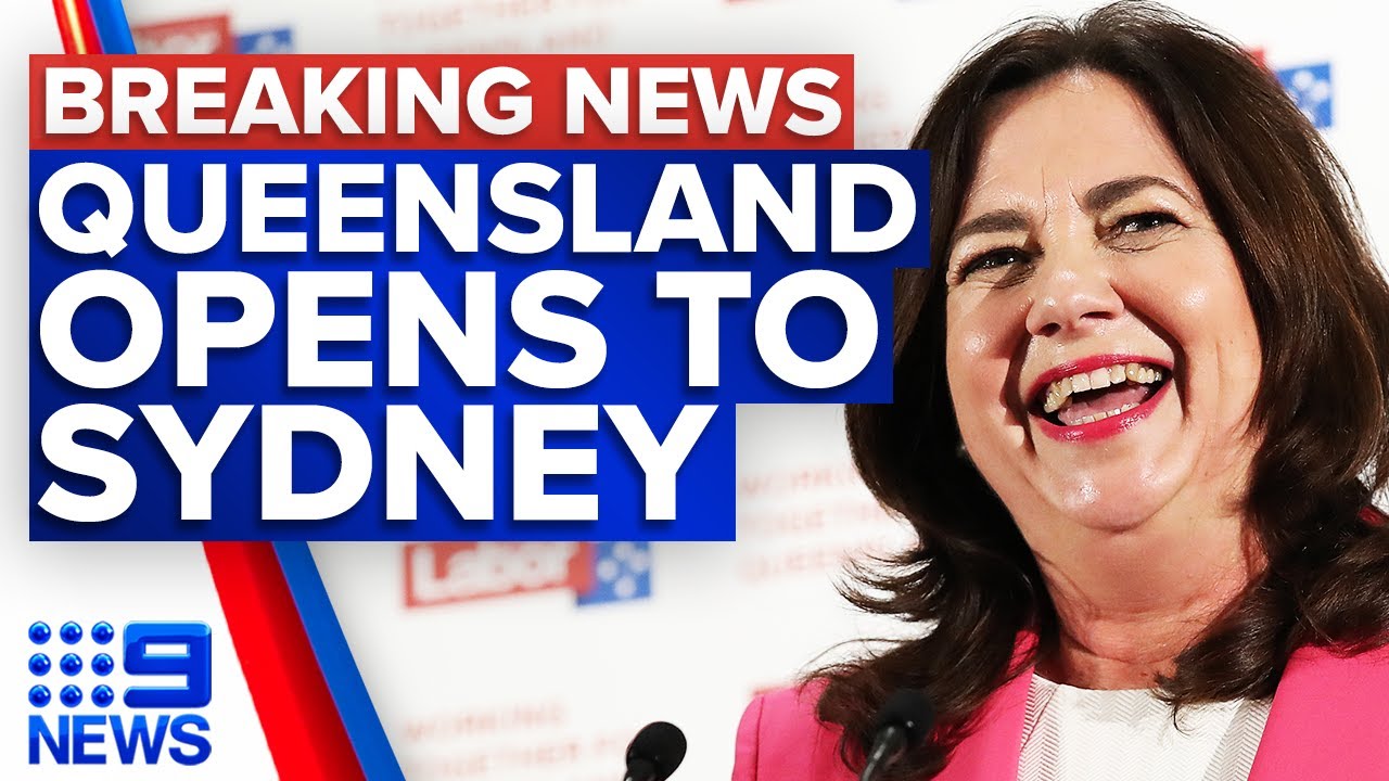 Coronavirus: Queensland opens border to NSW | 9 News Australia - YouTube