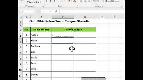 cara bikin kolom tanda tangan otomatis di excel