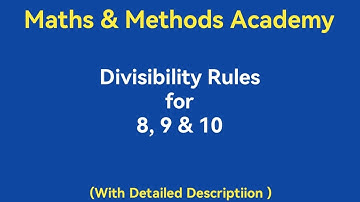 Divisibility Rules for 8, 9 & 10 | Easy Math Tricks for Kids and Beginners