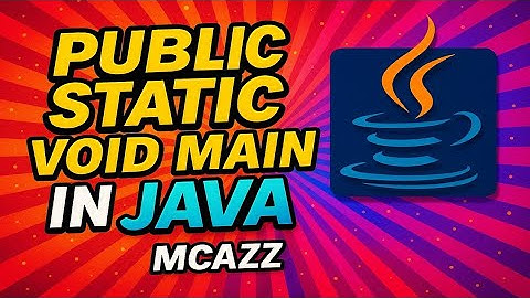 Public static void main in Java @MCA_ZZ