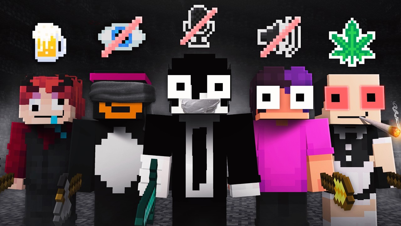minecraft mas estamos CEGO, SURDO, MUDO, BEBADO e CHAPADO