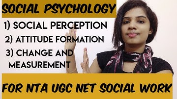 Social work UGC NET/ JRF - Social Psychology