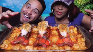 GETTING TESTED STORYTIME| CHEESY SEAFOOD MAC & CHEESE| JUMBO LOBSTER & SHRIMP