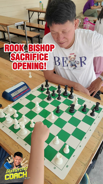 Rook and Bishop Sacrifice in the Opening for a checkmate! #chess #chessgame #biyaherongcoach