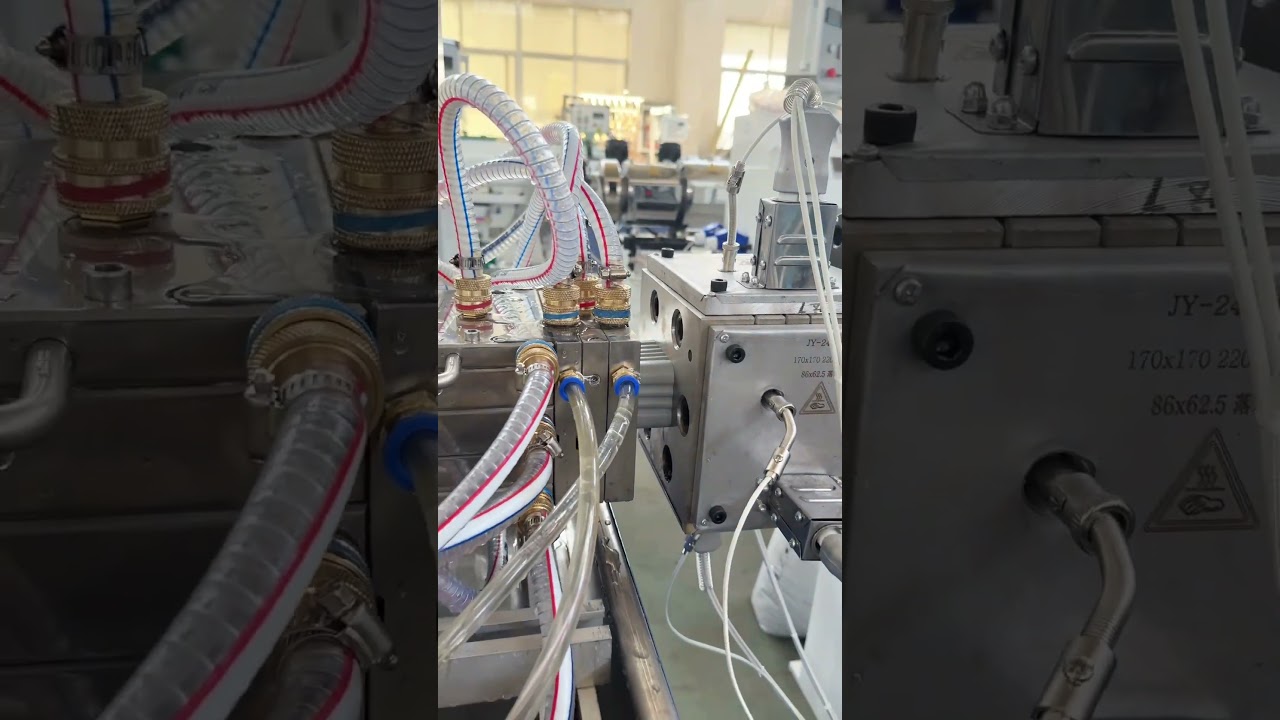 Pvc rain gutter manufacturing process/ pvc square pipe profile extrusion machine