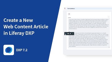 How to Create a Web Content Article in Liferay DXP