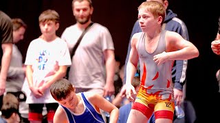 U15 D. Zakriyev (FRA) vs U. Kaysarov (BEL) 41kg. Youth boys freestyle wrestling.