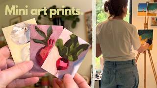 Packing print club and painting the ocean/ART STUDIO VLOG 8