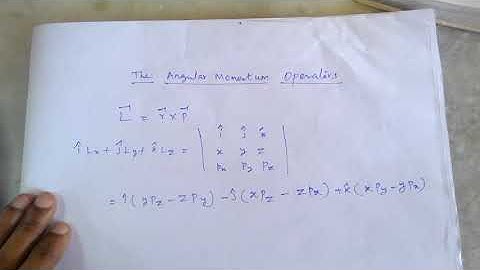 Angular Momentum operator - Cartesian coordinates