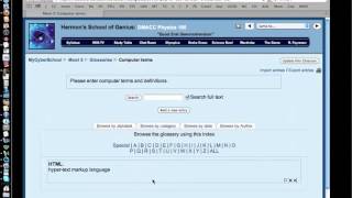 How to Use a Glossary in Moodle