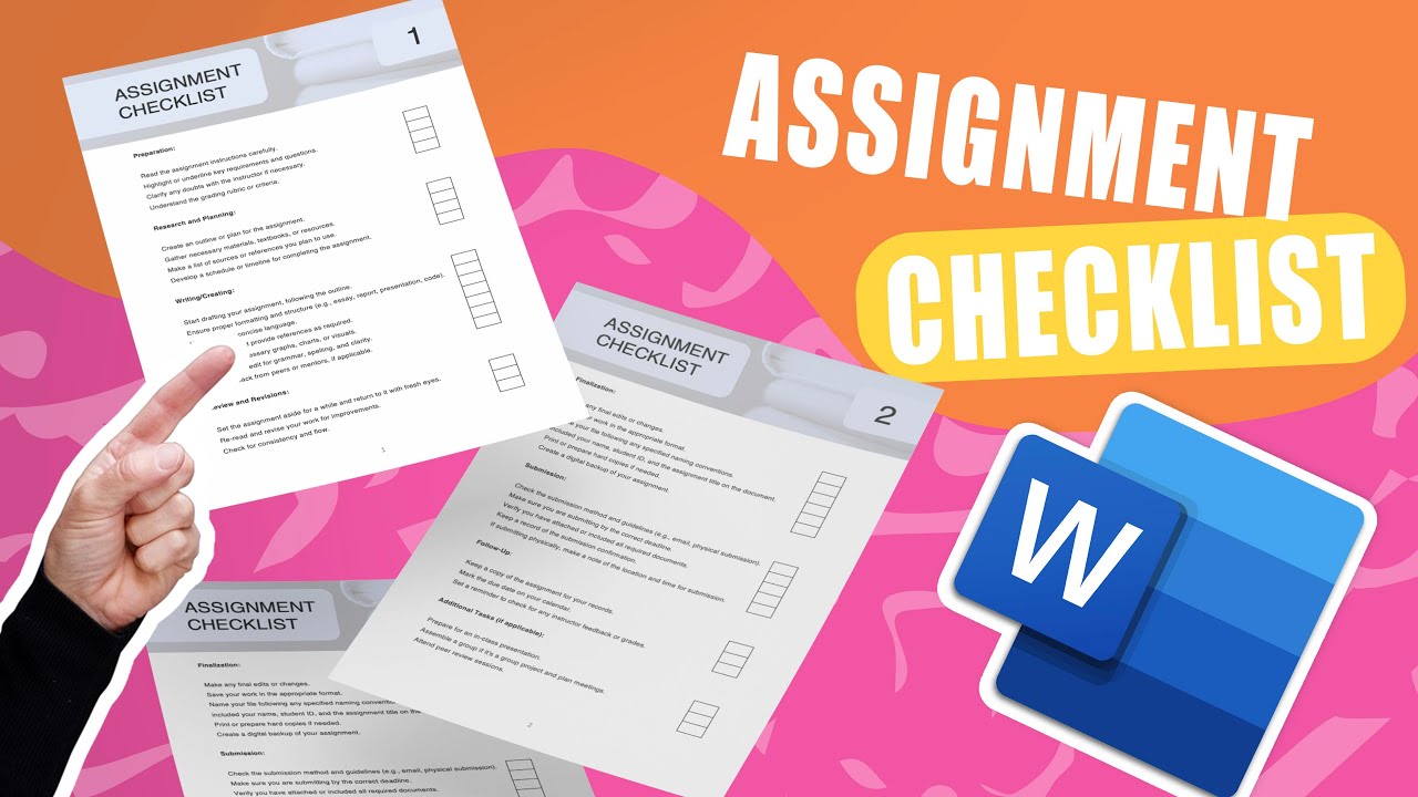 Checklist in word with graphics and AI - YouTube