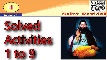 Saint Ravidas/chapter 4/class 8th/ PSEB/Activities 1 to 9