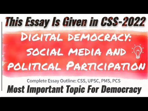 digital democracy social media and political participation essay css forum